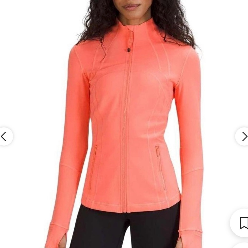LULU LEMON ALIGN JACKET CORAL SIZE 8